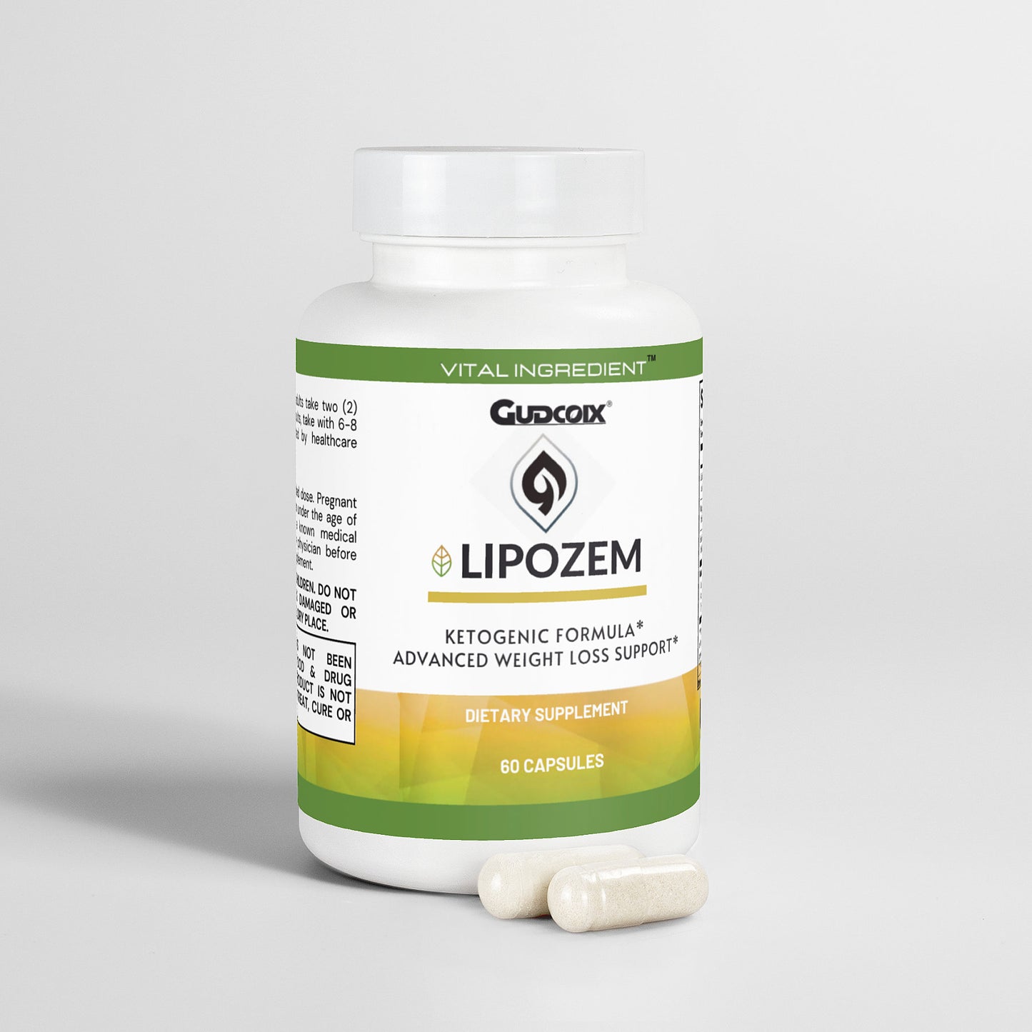 GUDCOIX Lipozem - 100% Natural - 2 Caps/Day - Advanced BHB Formula - Healthcare Supplement