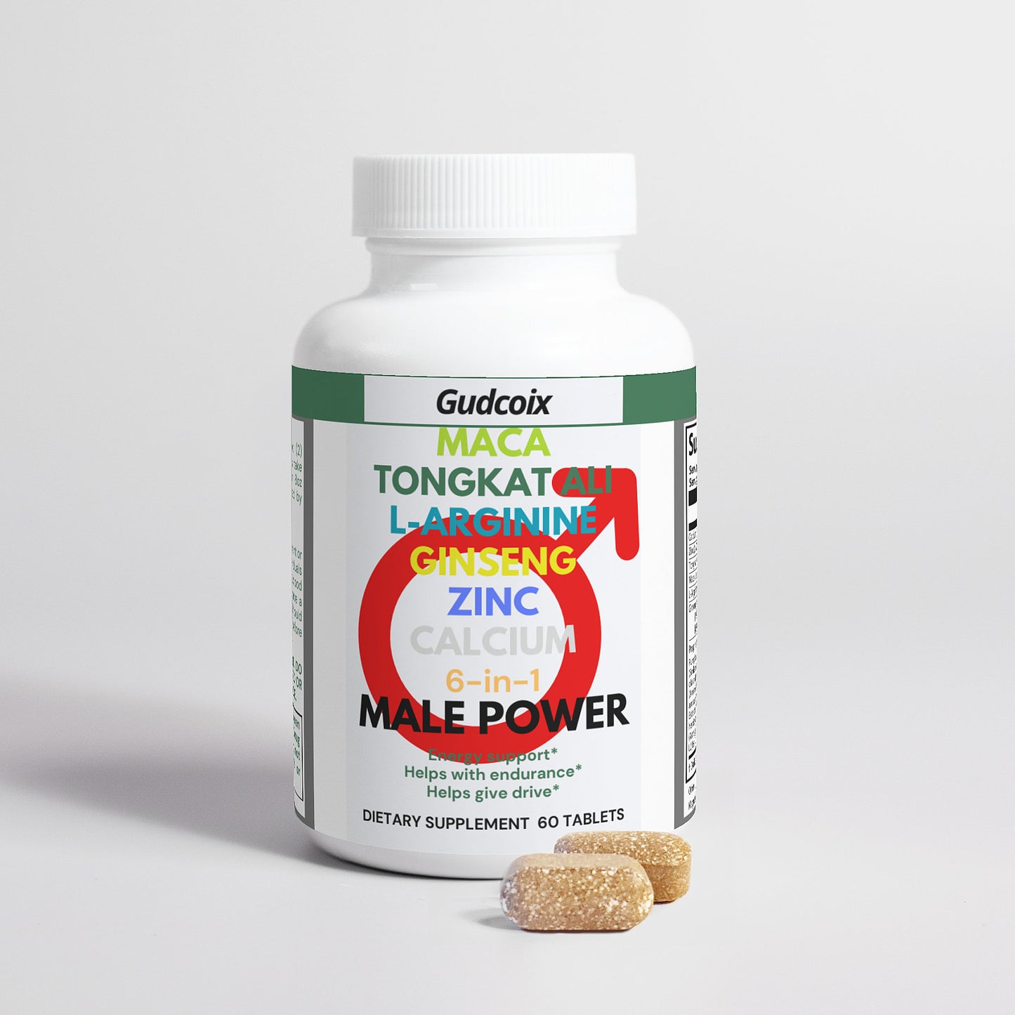 Maca Tongkat Ali Ginseng Zinc Calcium 6-in-1 Male Power