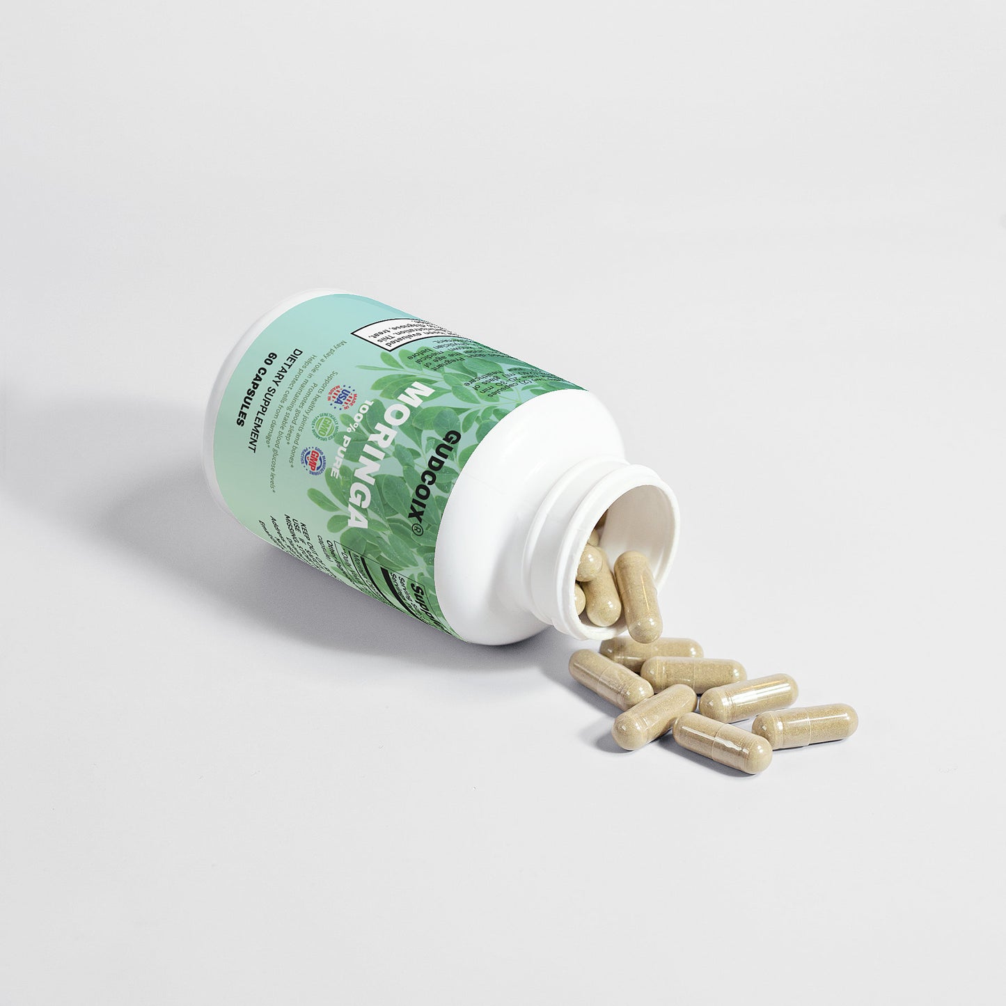 GUDCOIX Moringa Pure 800mg Rosabella for Immune Support, Gut Health and Vitamins - Dietary