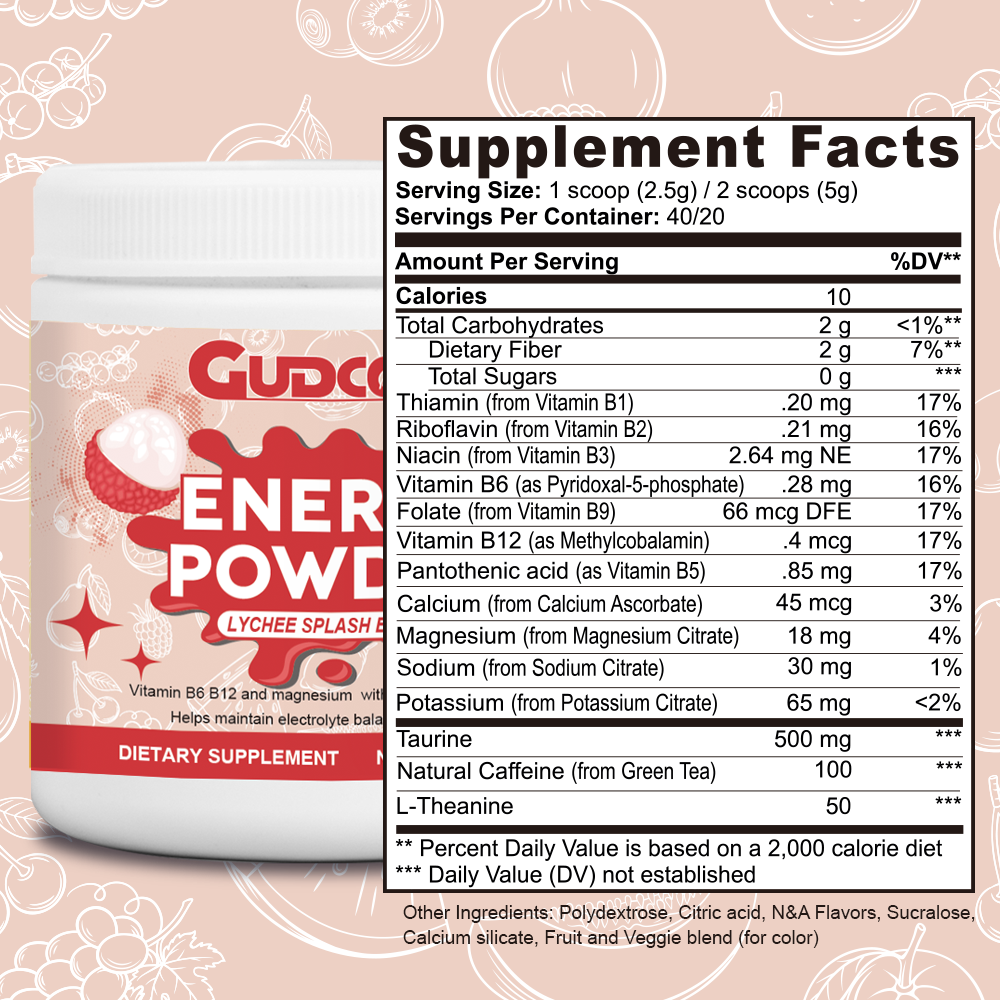 Energy Powder (Lychee Splash Energy)