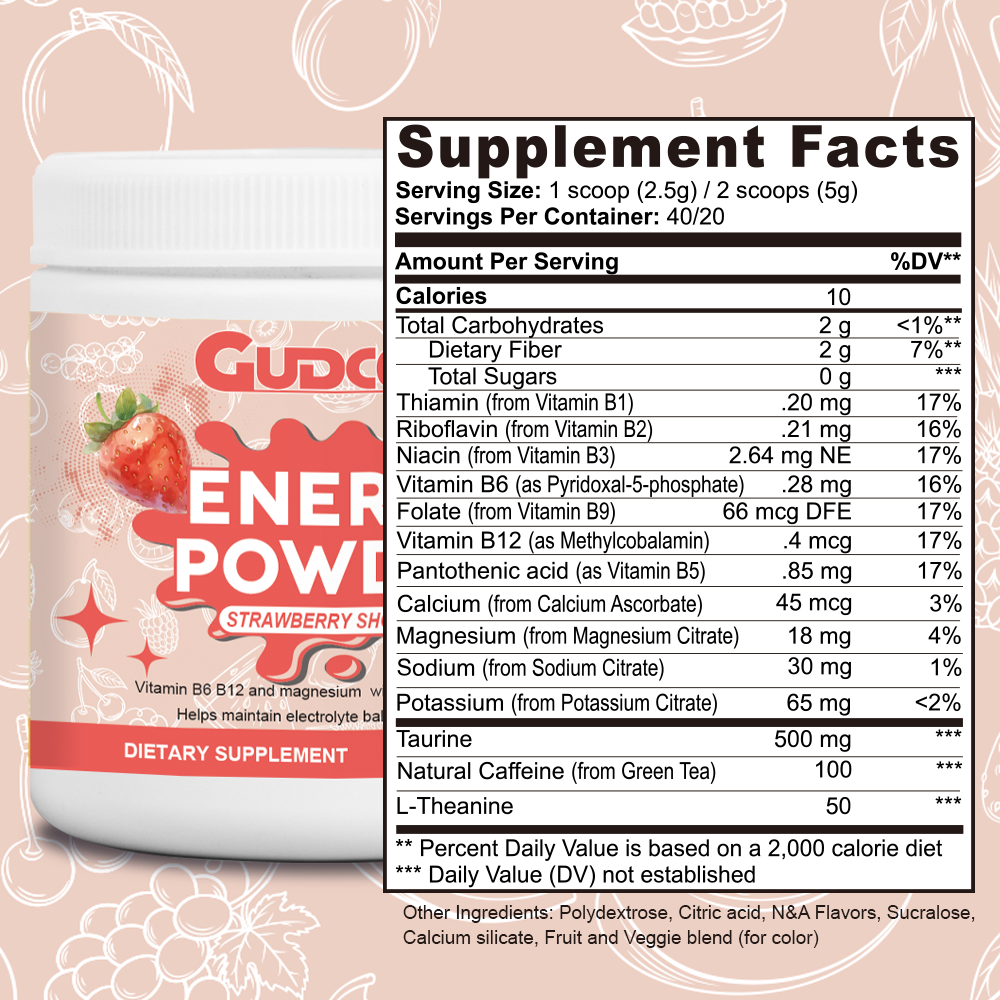 Energy Powder (Strawberry Shortcake)